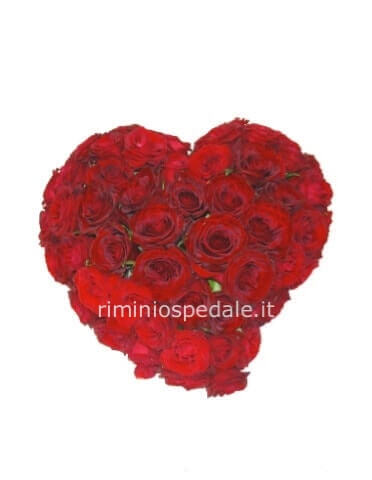 Cuore di rose rosse a partire da 12 rose