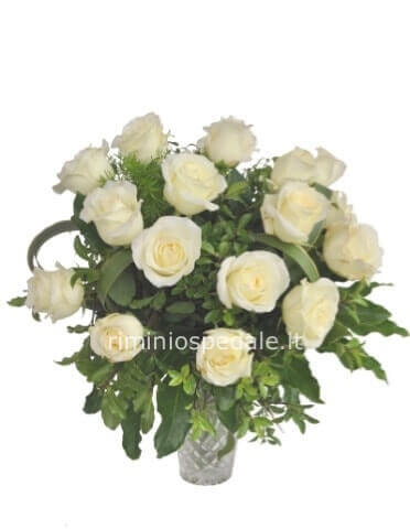 Bouquet di roselline bianche 7 steli